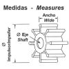 impeller til Volvo Penta D4 (og mange andre Volvo Penta, Mercruiser QSD 2,8-4,2ES, ABSCO pumpe, Johnson Pump