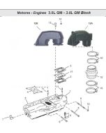 2,5 - 3 L 120 - 140 HK albue pakning for Volvo 3.0L, GM - 3.0L GM-blokk, OMC, GM 120HP, 4 cil. 153CID / 2.5L GM erstatter OEM-nr: 3850495 erstatter OEM nummer REC3850495, Mercruiser/Mercury: 802376, Volvo: 3850495, OMC/Johnson/Evinrude: 0778045, 0908013, 