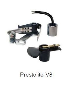 Stift-Rotor-kondensator kit Mercruiser, Volvo, OMC, Crusader for Prestolite tenning tenning V-8 (med klips lokk, plugg kabler stikker opp av lokket Erstatter OEM nr: 392-6325A1 erstatter OEM nummer REC392-6325Q1, Mercruiser/Mercury: 392-6325A1, 392-6325Q1