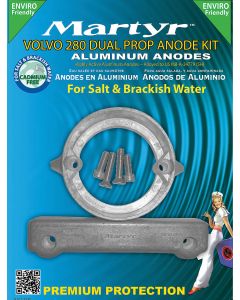 Martyr aluminiumanode til sett til Volvo Penta 280 DP Erst OEM: CM280DPKITA. CM280DPKITA