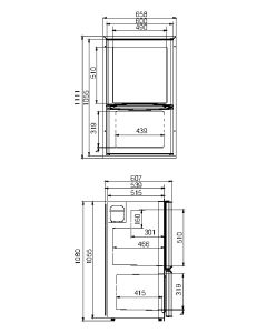 Kjøleskap m/fryser 105l 12/24V Erst OEM: GS50301
