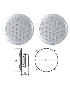 INTEGRAL GRILL SPEAKERS 5" Coaxial Hvit