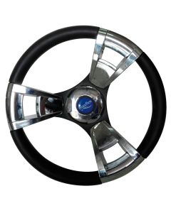 Sort ratt HERMOSA CHROMED - 350 mm Erst OEM: PREMF33581