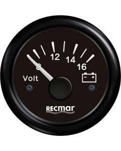 Voltimeter 8-16V sort erstatter OEM nummer RECKY13200