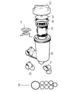Sjøvannsfilter Strainer til Volvo Penta Erst OEM: RM855409. Volvo: 855409