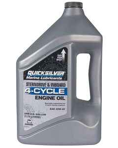 4-T Quicksilver olje 25W-40 til bensin inboard (4.0L) Ers. orgnr 92-858049K01 Erst. nr: RM92-8M0086224U3. Mercury: 858049. 8M0086224. 92-858049K01. 92-8M0078628. 92-8M0086224